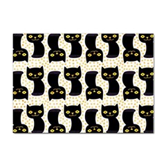 Black Cats And Dots Koteto Cat Pattern Kitty Sticker A4 (10 Pack) by Salman4z