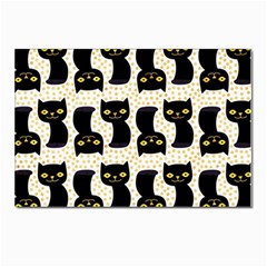 Black Cats And Dots Koteto Cat Pattern Kitty Postcard 4 x 6  (pkg Of 10) by Salman4z