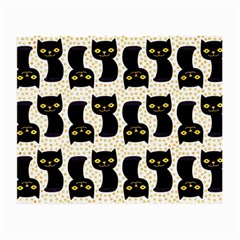 Black Cats And Dots Koteto Cat Pattern Kitty Small Glasses Cloth by Salman4z