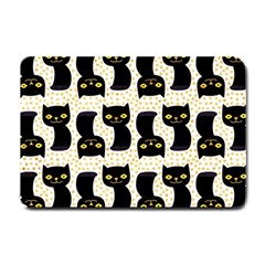 Black Cats And Dots Koteto Cat Pattern Kitty Small Doormat by Salman4z