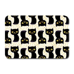 Black Cats And Dots Koteto Cat Pattern Kitty Plate Mats by Salman4z