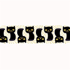 Black Cats And Dots Koteto Cat Pattern Kitty Large Bar Mat by Salman4z