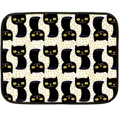 Black Cats And Dots Koteto Cat Pattern Kitty Fleece Blanket (mini) by Salman4z