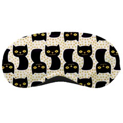 Black Cats And Dots Koteto Cat Pattern Kitty Sleeping Mask by Salman4z