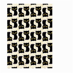 Black Cats And Dots Koteto Cat Pattern Kitty Large Garden Flag (two Sides) by Salman4z