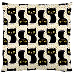 Black Cats And Dots Koteto Cat Pattern Kitty Large Cushion Case (Two Sides) Front