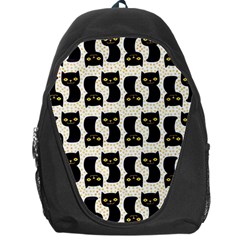 Black Cats And Dots Koteto Cat Pattern Kitty Backpack Bag by Salman4z