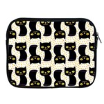 Black Cats And Dots Koteto Cat Pattern Kitty Apple iPad 2/3/4 Zipper Cases Front