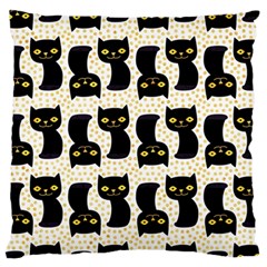 Black Cats And Dots Koteto Cat Pattern Kitty Standard Premium Plush Fleece Cushion Case (one Side) by Salman4z