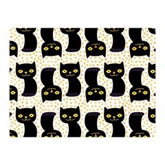 Black Cats And Dots Koteto Cat Pattern Kitty Two Sides Premium Plush Fleece Blanket (mini) by Salman4z