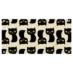 Black Cats And Dots Koteto Cat Pattern Kitty Banner And Sign 4  X 2  by Salman4z