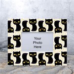 Black Cats And Dots Koteto Cat Pattern Kitty White Tabletop Photo Frame 4 x6  Front