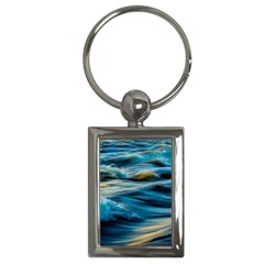 Waves Abstract Key Chain (Rectangle)