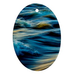 Waves Abstract Oval Ornament (Two Sides)