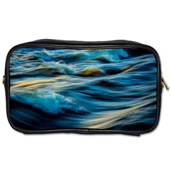 Waves Abstract Toiletries Bag (Two Sides)