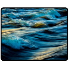 Waves Abstract Fleece Blanket (Medium)