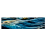 Waves Abstract Oblong Satin Scarf (16  x 60 ) Front