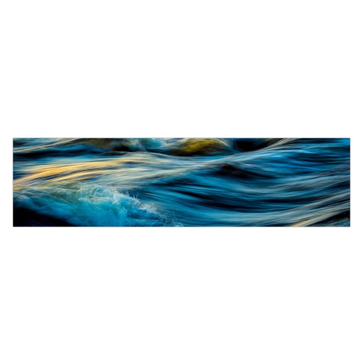 Waves Abstract Oblong Satin Scarf (16  x 60 )