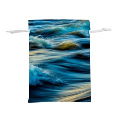 Waves Abstract Lightweight Drawstring Pouch (M)