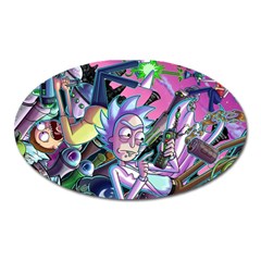 Rick And Morty Time Travel Ultra Oval Magnet by Salman4z