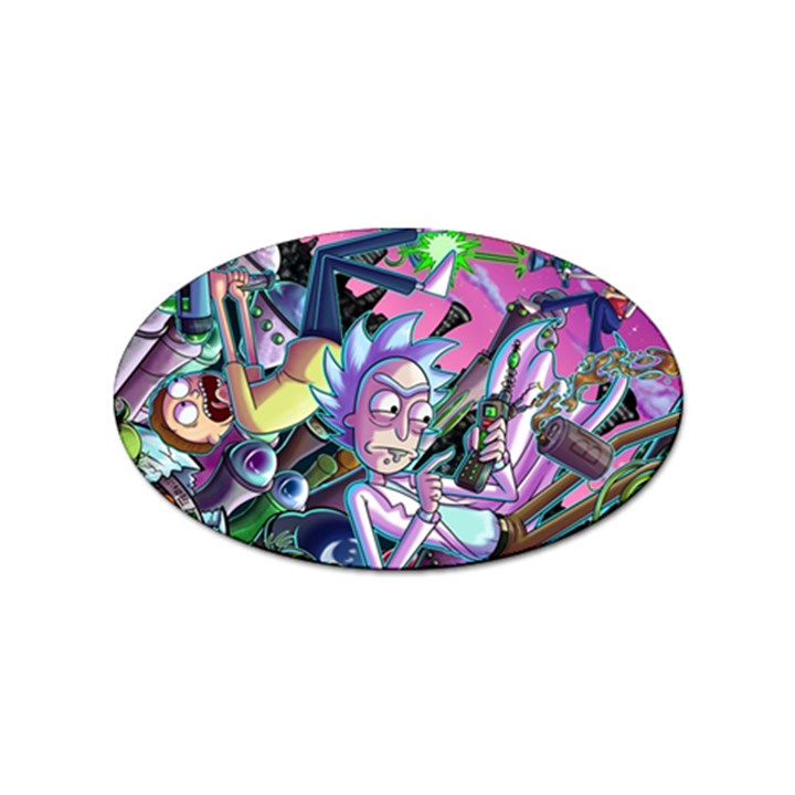 Rick And Morty Time Travel Ultra Sticker Oval (10 pack)