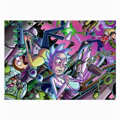 Rick And Morty Time Travel Ultra Large Glasses Cloth (2 Sides) by Salman4z