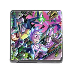 Rick And Morty Time Travel Ultra Memory Card Reader (square 5 Slot) by Salman4z