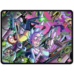 Rick And Morty Time Travel Ultra Fleece Blanket (large) by Salman4z