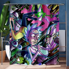 Rick And Morty Time Travel Ultra Shower Curtain 60  X 72  (medium)  by Salman4z