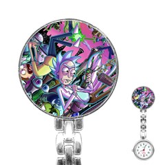 Rick And Morty Time Travel Ultra Stainless Steel Nurses Watch by Salman4z