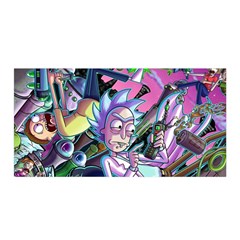 Rick And Morty Time Travel Ultra Satin Wrap 35  X 70  by Salman4z