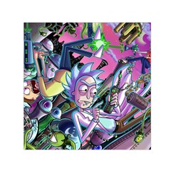 Rick And Morty Time Travel Ultra Square Satin Scarf (30  X 30 ) by Salman4z