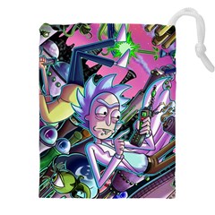 Rick And Morty Time Travel Ultra Drawstring Pouch (5xl) by Salman4z