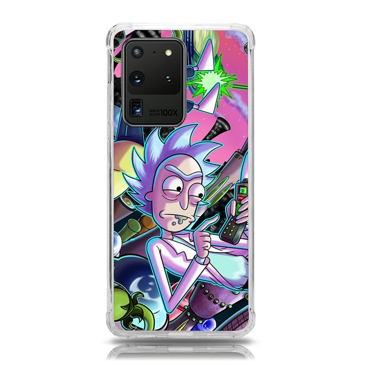 Rick And Morty Time Travel Ultra Samsung Galaxy S20 Ultra 6.9 Inch TPU UV Case