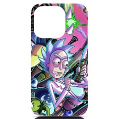 Rick And Morty Time Travel Ultra Iphone 14 Pro Black Uv Print Case by Salman4z