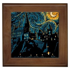 Hogwarts Castle Van Gogh Framed Tile by Salman4z