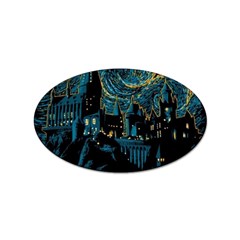 Hogwarts Castle Van Gogh Sticker (oval) by Salman4z