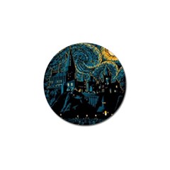 Hogwarts Castle Van Gogh Golf Ball Marker (10 Pack) by Salman4z