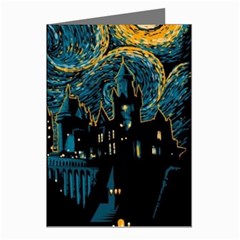 Hogwarts Castle Van Gogh Greeting Cards (pkg Of 8) by Salman4z