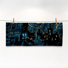 Hogwarts Castle Van Gogh Hand Towel by Salman4z