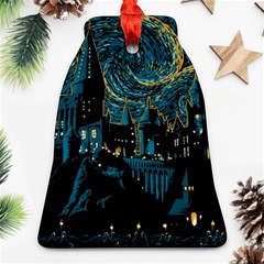 Hogwarts Castle Van Gogh Bell Ornament (two Sides) by Salman4z