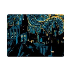 Hogwarts Castle Van Gogh Premium Plush Fleece Blanket (mini) by Salman4z