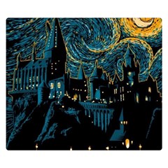 Hogwarts Castle Van Gogh Premium Plush Fleece Blanket (small) by Salman4z