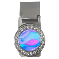 Colorful Blue Purple Wave Money Clips (cz)  by Salman4z