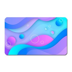 Colorful Blue Purple Wave Magnet (rectangular) by Salman4z