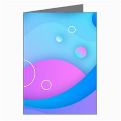 Colorful Blue Purple Wave Greeting Cards (pkg Of 8) by Salman4z