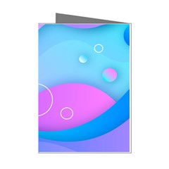 Colorful Blue Purple Wave Mini Greeting Cards (pkg Of 8) by Salman4z