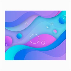 Colorful Blue Purple Wave Small Glasses Cloth by Salman4z