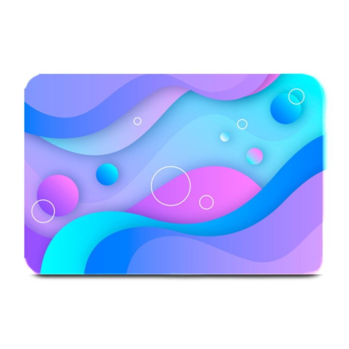 Colorful Blue Purple Wave Plate Mats