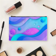 Colorful Blue Purple Wave Cosmetic Bag (medium) by Salman4z